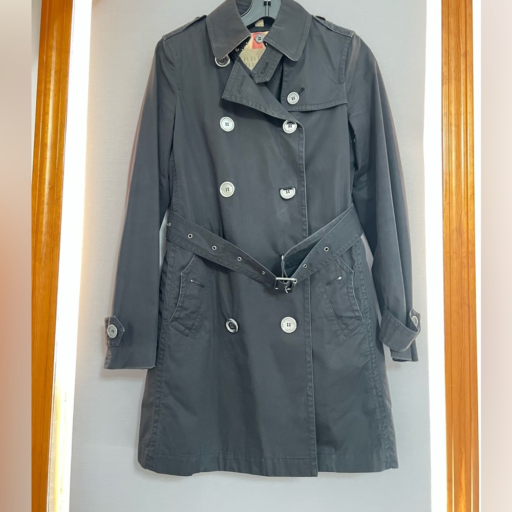 Burberry Brit Black 2-in-1 Trench Coat Timeless Elegance